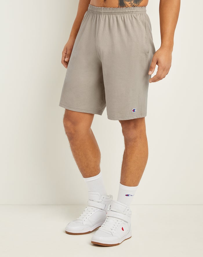 Champion Mens Shorts NZ - Classic Cotton Jersey Grey ( 4527-BNREC )